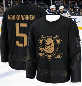 Maillot de hockey sur glace personnalisé pour homme adulte, manches longues, col en V, 100% polyester, respirant, séchage rapide, uniforme d'équipe - Product Image 2