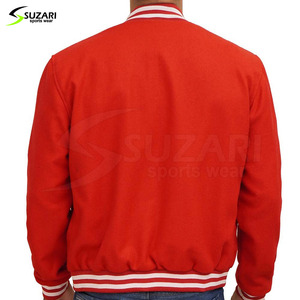 Veste universitaire en laine pour hommes High Street Light de haute qualité coupe-vent respirant en toile tricotée col montant Style Letterman hiver - Product Image 2