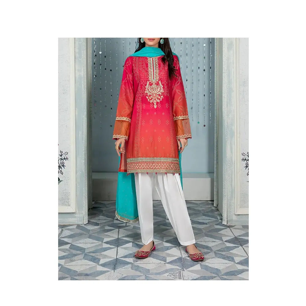 Bayanlar kışlık kıyafet etnik giyim salwar kameez Pakistani hint Punjabi elbise pamuk keten salwar Kameez bayanlar