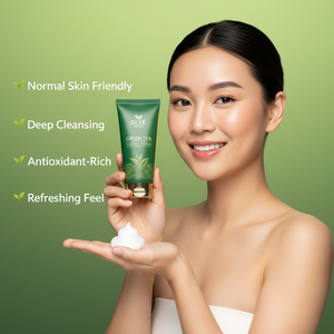 Glee Impex <b>Green</b> Tea Foam Facial Cleanser for Normal Skin Gentle Cleansing Antioxidant Daily Face Wash - Product Image 4