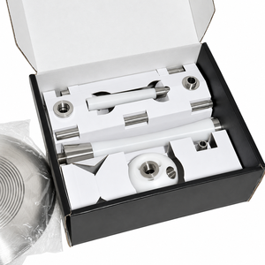 Ensemble de salon décoratif moderne en acier inoxydable noir et blanc, présentoir compact en métal avec boîte cadeau pour hôtel, bar, OEM - Product Image 5