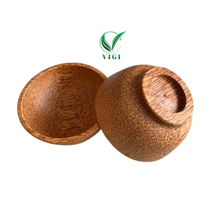 Cuenco de madera de coco hecho a mano de Vietnam vajilla natural ecológica sostenible con precio de fábrica al por mayor - Product Image 2