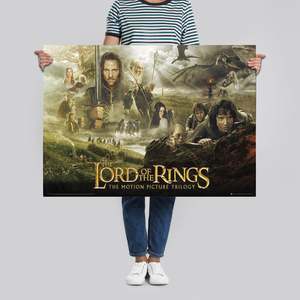 Modern Lord of the Rings Trilogy <b>Poster</b> Black <b>Frame</b> Wall Decor Paper Art - Product Image 3