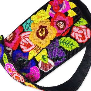 MS Handicraft Multicolor Glass Beaded Customized Beads <b>Colour</b> Handmade Indian Handicraft <b>Bag</b> Handle Handheld Casual Hand <b>Bag</b> - Product Image 5