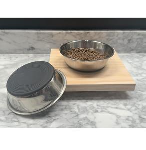 Modern Wooden Pet Feeding Station with Stainless <b>Steel</b> <b>Bowls</b> - Product Image 2