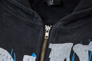 Sudadera con capucha de forro polar grueso, estampado puff, cálida para invierno, de algodón, unisex, holgada, duradera, de calidad, elegante, moderna, estilo urbano, cómoda - Product Image 4