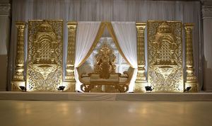 ฉากหลังงานแต่งงานสุดหรู แผงเวทีงานแต่งงานสไตล์ราชวงศ์ โครงเวทีธีมตะวันตก โครงเวทีงานแต่งงานสุดหรู สไตล์อเมริกัน - Product Image 3