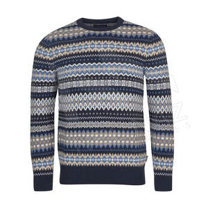 Pull-over en tricot pour homme, col rond, manches longues, en coton épais et polyester, respirant, couleur personnalisable, idéal pour l'hiver - Product Image 2