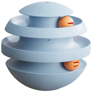 Juguete Interactivo para Gatos, Pista de 3 Niveles, Bola Rodante, Juguete Giratorio, Ejercicio de Autojuego para Gatitos, Rompecabezas, Estimulación Mental - Product Image 1