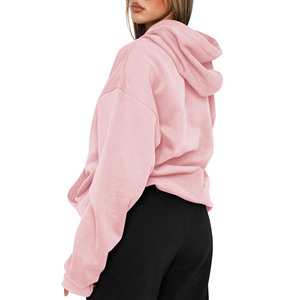 Sweat à Capuche Surdimensionné en Polaire de Coton Imprimé avec LOGO Personnalisé Streetwear Tricoté Pull Écologique Vente en Gros Sweat-shirts pour Femmes - Product Image 6