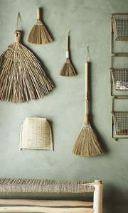 โรงงานไม้กวาดหญ้าทําความสะอาดขนาดเล็กด้ามสั้น/ไม้กวาดทําสวนผลิตในเวียดนาม งานหัตถกรรมไม้กวาดไม้ - Product Image 3