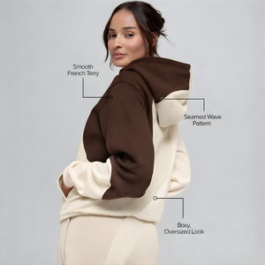 เสื้อฮู้ดดี้โอเวอร์ไซส์ทรงบ็อกซ์ฟิต ยี่ห้อ EHri Wholesale รุ่น Unisex ผ้าฝ้ายเฟรนช์เทอร์รี่ 100% พรีเมียม ล้างสีแบบแอซิดวอช สองสี  บุซับในสำหรับฤดูหนาว หนัก 400 GSM - Product Image 5