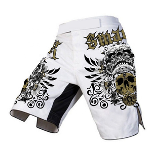 Pantalones Cortos Deportivos Personalizados Sublimados para Hombre, MMA, Cintura Media, Lona Impermeable, Ecológicos, Tejidos, de Secado Rápido, al por Mayor - Product Image 2