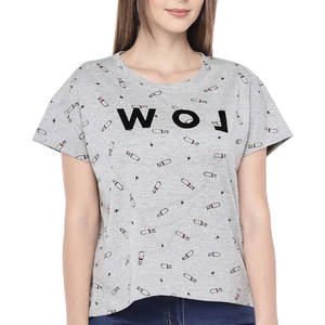 Gran oferta, camiseta de verano de Punto ligero para mujer, estilo Hip Hop, estampado Digital, ropa de verano teñida lisa - Product Image 5