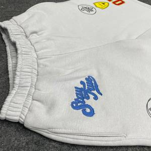 Pantalones Cortos Deportivos para Hombre, Estilo Vintage, Mezcla de Algodón Lavado, Corte Holgado, Logotipo Personalizado Impreso en la Parte Delantera, Cintura Elástica, Estilo Urbano, Talla 6XL - Product Image 2