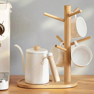 Portavasos de bambú de gran elección, buen precio a la venta, directo de fábrica, colgador de cristal para tazas en forma de árbol - Product Image 4