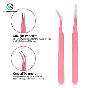 Pinzas para Pestañas de Artista Profesional, Pinzas para Extensión de Pestañas para Pestañas Individuales y de Volumen - Product Image 3
