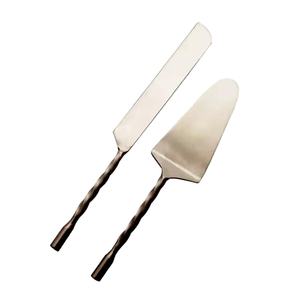 Precio de mercado asequible del juego de cubiertos para servir pasteles de acero inoxidable fabricado en la India disponible para suministro al por mayor - Product Image 1