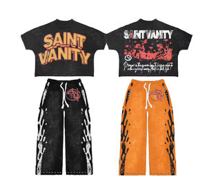 ขายส่งวินเทจผ้าฝ้ายหนักตัดBoxy Fitเสื้อยืดUnisexกล่องFitพิมพ์ไหล่เสื้อยืดคุณภาพสูง - Product Image 2