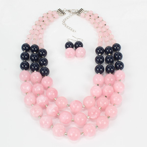 Bijoux de marque en collier inde toutes les couleurs fabricant dernière conception colliers perlés corne collier époxy pour femmes pendentif - Product Image 5