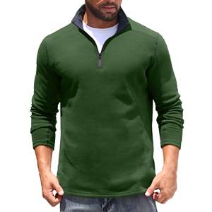 Sudadera de Manga Larga con Cierre de Cremallera de Alta Calidad al por Mayor, Transpirable, con Cuello Alto y Cierre de Cremallera para Hombre, Sudadera Personalizada para Hombre - Product Image 2