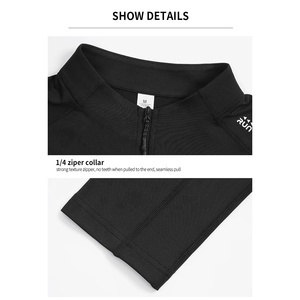High Performance Training Apparel Outdoor Exercise Running Trekking Lightweight Pullover Polyester Terry 1/4 <b>Zipper</b> Gym <b>Jacket</b> - Product Image 4