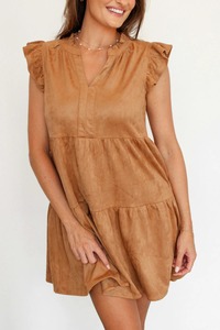 ชุดเดรสแขนสั้นผ้าเรยอนย้อมสีล้วนสำหรับปาร์ตี้ชายหาดฤดูร้อนเดรสสั้นแบบลำลองและอากาศร้อน - Product Image 5