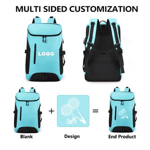 Custom Sports Bag Print Large Capacity Multi-Functional Sports Backpack Waterproof Oxford <b>Badminton</b> Tennis Racket Backpack Bags - Product Image 1