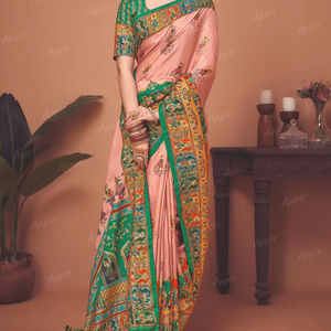 สารีไหมโดลาวิสคอสบริสุทธิ์ลายพิมพ์ตำแหน่งตำแหน่ง Jari ดีไซน์เนอร์หรูหราเสื้อผ้าไหมวิสคอสและพิมพ์ลายตำแหน่ง - Product Image 1