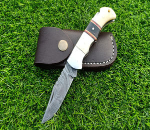 Navaja de bolsillo hecha a mano, navaja plegable de uso diario para acampar, OEM maquinilla de afeitar, borde afilado, calidad artesanal - Product Image 1