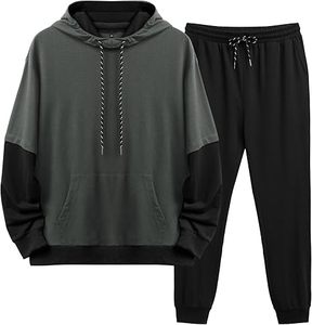 Ensemble de survêtement léger imprimé pour homme, hiver, double couche, respirant, coton, sweat à capuche à double manche et pantalon de jogging - Product Image 1