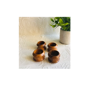 ชุดแหวนผ้าเช็ดปากไม้8ชิ้นสำหรับตกแต่งงานหัตถกรรม - Product Image 5