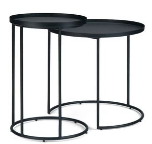 Meilleure vente Table gigogne en métal avec dessus en marbre Lot de 2 Table gigogne ronde couleur or de la meilleure qualité avec quantité minimale de commande bas - Product Image 3