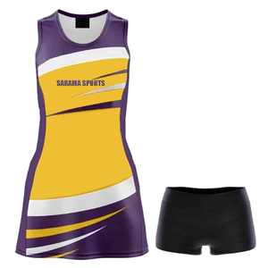 Uniforme de Netball Personalizado con Estampado Digital, Talla Grande, 100% Poliéster, Ropa Deportiva Económica para Equipos, Vestido de Uniforme de Netball Femenino - Product Image 1