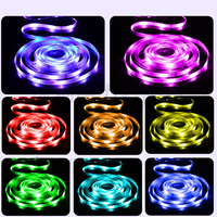 Bande lumineuse LED RGB 12V avec télécommande, flexible, SMD 2835, à intensité variable, à changement de couleur, pour la décoration de la maison et de la chambre