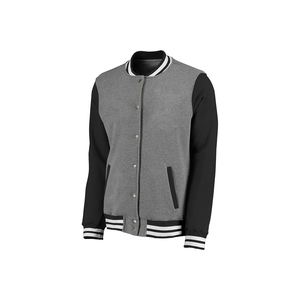 Personalizado de alta calidad de invierno de los hombres Varsity Bomber chaqueta de gran tamaño con cremallera completa logotipo frontal de lona impermeable a prueba de viento transpirable - Product Image 2