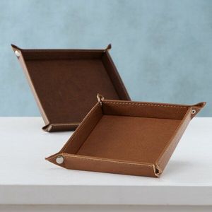 <b>Large</b> Capacity Leather Serving <b>Tray</b> For Multipurpose Rack With Artistic Texture And Useful Design For Home Organization - Product Image 4