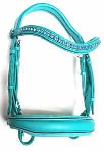 Bridon de dressage complet Rose Deluxe pour chevaux, en cuir de qualité supérieure - Product Image 3