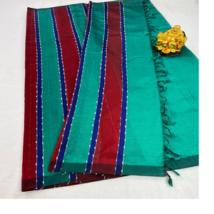 Saris en tissu brocart de coton tissé à la main sur mesure, tricot, résistant à l'abrasion, lourd, écologique, offrant un confort - Product Image 1