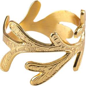 Anneau de serviette en aluminium au design tendance, accessoire de décoration de table chic pour un style de salle à manger branché - Product Image 3