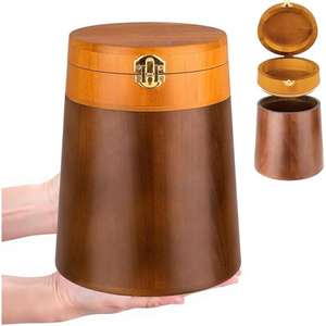 Urnas de cremación conmemorativas grabadas con patrón de árbol de la vida para cenizas humanas, hombre Adulto Femenino hecho de bambú de La India - Product Image 3