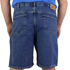 Short en jean à jambes larges bleu d'été pour hommes, coupe ample, confortable, style de rue, broderie, design respirant pour le quotidien - Product Image 5