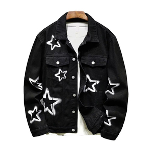 <b>Top</b> High Quality Breathable Solid Color Ripped Denim Jackets <b>Cropped</b> Casual Coats <b>Men</b> Denim Jacket For <b>Men</b> - Product Image 1