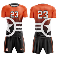 Tenues de football de qualité professionnelle, ensembles personnalisés avec nom et logo imprimés, maillot 100% polyester, tissu respirant, impression numérique