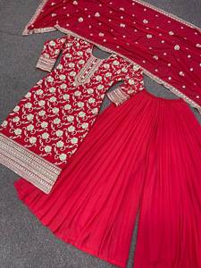 Nuevo diseñador Festival Especial Heavy Fake Georgette Indian & Pakistani Top con Dupatta Festive Wear - Product Image 6