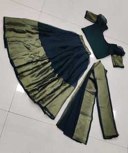 Nuevo atractivo último diseñador niños Lehenga Choli bordado trabajo con Red Dupatta encaje borde Ny Ropa Étnica étnica - Product Image 6