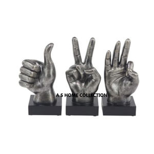 Aluminio Metal Mármol Base Hermosa hoja Diseño Plateado Escultura Estilo elegante Metal Diseño moderno - Product Image 6