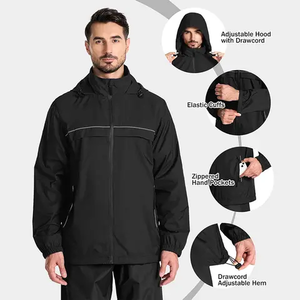 Chaqueta Impermeable para Exteriores, Transpirable, con Capucha, Cortavientos, Ligera y Plegable para Senderismo - Product Image 4