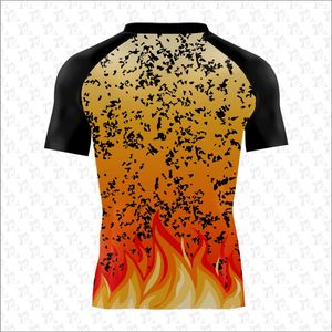 เสื้อแรชการ์ดป้องกันแสงแดด UPF+50 แห้งเร็ว สีและขนาดสั่งทำได้ ยืดหยุ่น ใส่เล่นกีฬากลางแจ้ง แขนสั้น ปรับแต่งได้ - Product Image 6