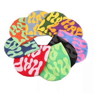 New Wholesale Unisex <b>Winter</b> Beanie Hat Polyester/Cotton Sublimation Printed Adult Silk Screen Custom Logo Maximize Wear - Product Image 1